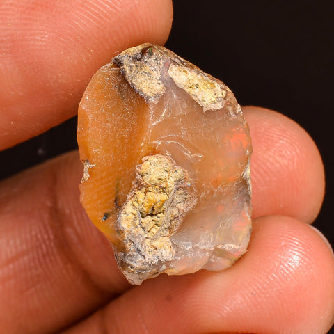Mind Blowing Top Grade Quality 100% Natural Welo Fire Ethiopian Opal Rough Loose Gemstone For Making Jewelry 19X16X9 MM 12.50 Cts. KR59-86 Sunkarton