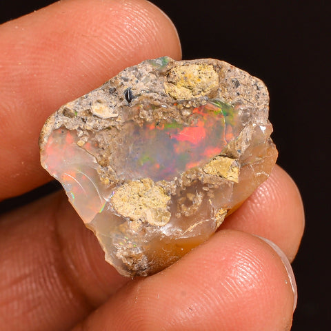 Mind Blowing Top Grade Quality 100% Natural Welo Fire Ethiopian Opal Rough Loose Gemstone For Making Jewelry 19X16X9 MM 12.50 Cts. KR59-86 Sunkarton