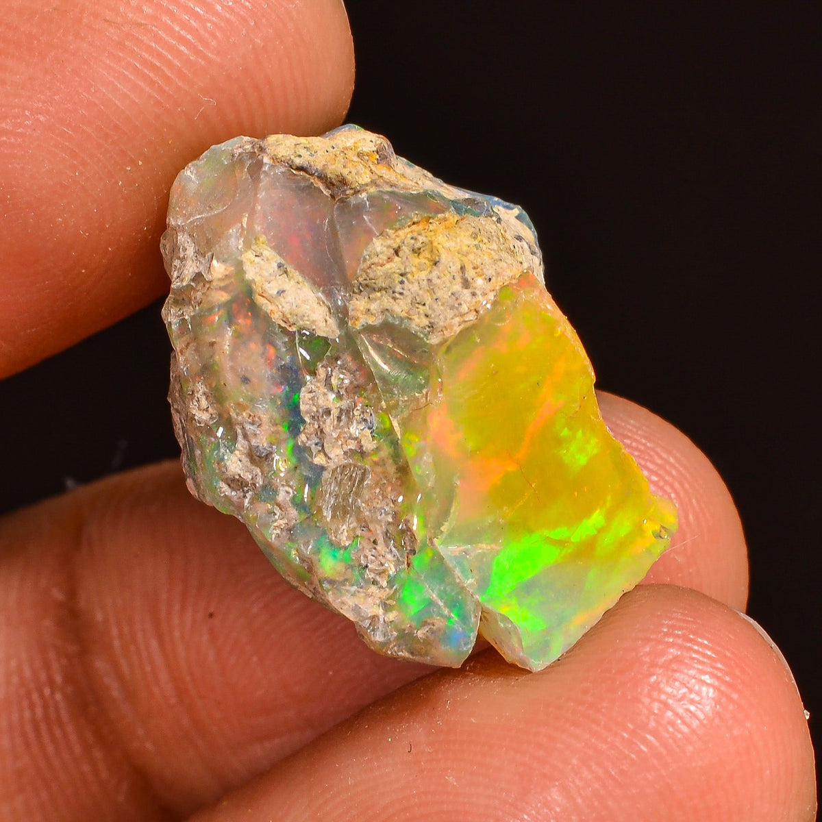 Outstanding Top Grade Quality 100% Natural Welo Fire Ethiopian Opal Rough Loose Gemstone For Making Jewelry 19X14X13 MM 16.00 Cts. KR59-87 Sunkarton