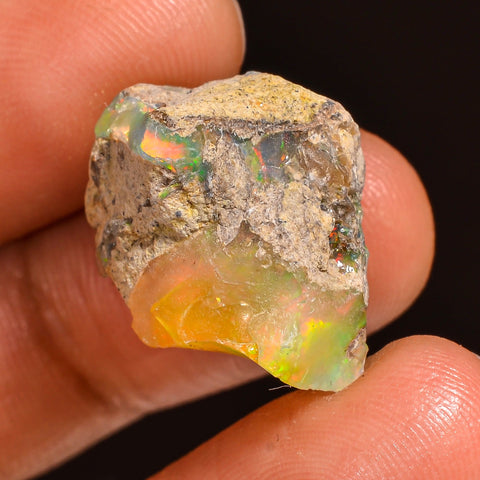 Outstanding Top Grade Quality 100% Natural Welo Fire Ethiopian Opal Rough Loose Gemstone For Making Jewelry 19X14X13 MM 16.00 Cts. KR59-87 Sunkarton