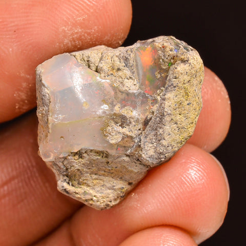 Superb Top Grade Quality 100% Natural Welo Fire Ethiopian Opal Fancy Rough Loose Gemstone For Making Jewelry 22X18X12 MM 19.50 Cts. KR59-89 Sunkarton