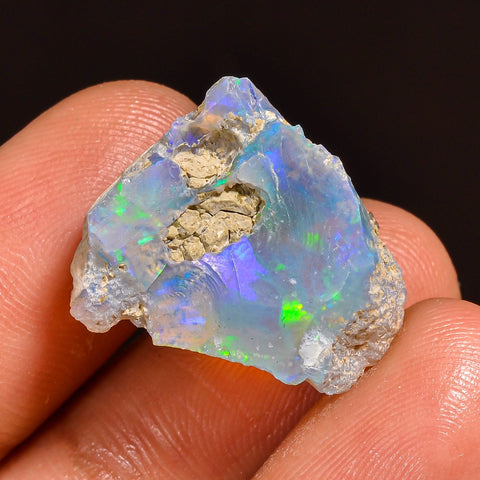 Superb Top Grade Quality 100% Natural Welo Fire Ethiopian Opal Fancy Shape Rough Loose Gemstone For Making Jewelry 19X16X8MM 11.00 Cts KR598 Sunkarton