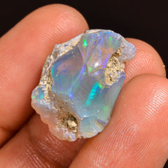 Superb Top Grade Quality 100% Natural Welo Fire Ethiopian Opal Fancy Shape Rough Loose Gemstone For Making Jewelry 19X16X8MM 11.00 Cts KR598 Sunkarton