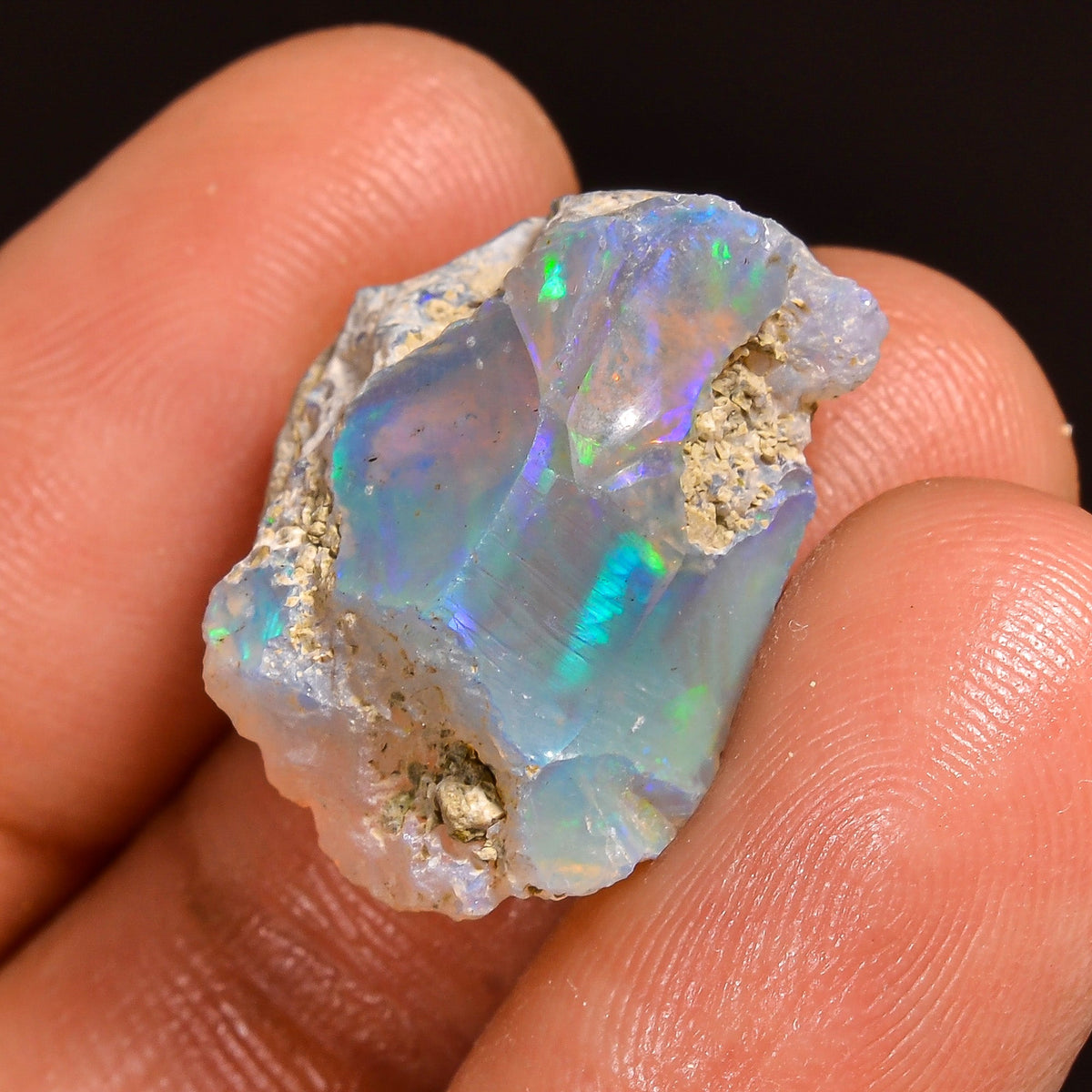 Superb Top Grade Quality 100% Natural Welo Fire Ethiopian Opal Fancy Shape Rough Loose Gemstone For Making Jewelry 19X16X8MM 11.00 Cts KR598 Sunkarton