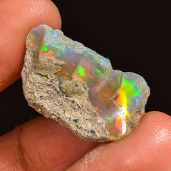 Stunning Top Grade Quality 100% Natural Welo Fire Ethiopian Opal Fancy Rough Loose Gemstone For Making Jewelry 23X14X10MM 13.00 Cts. KR59-90 Sunkarton
