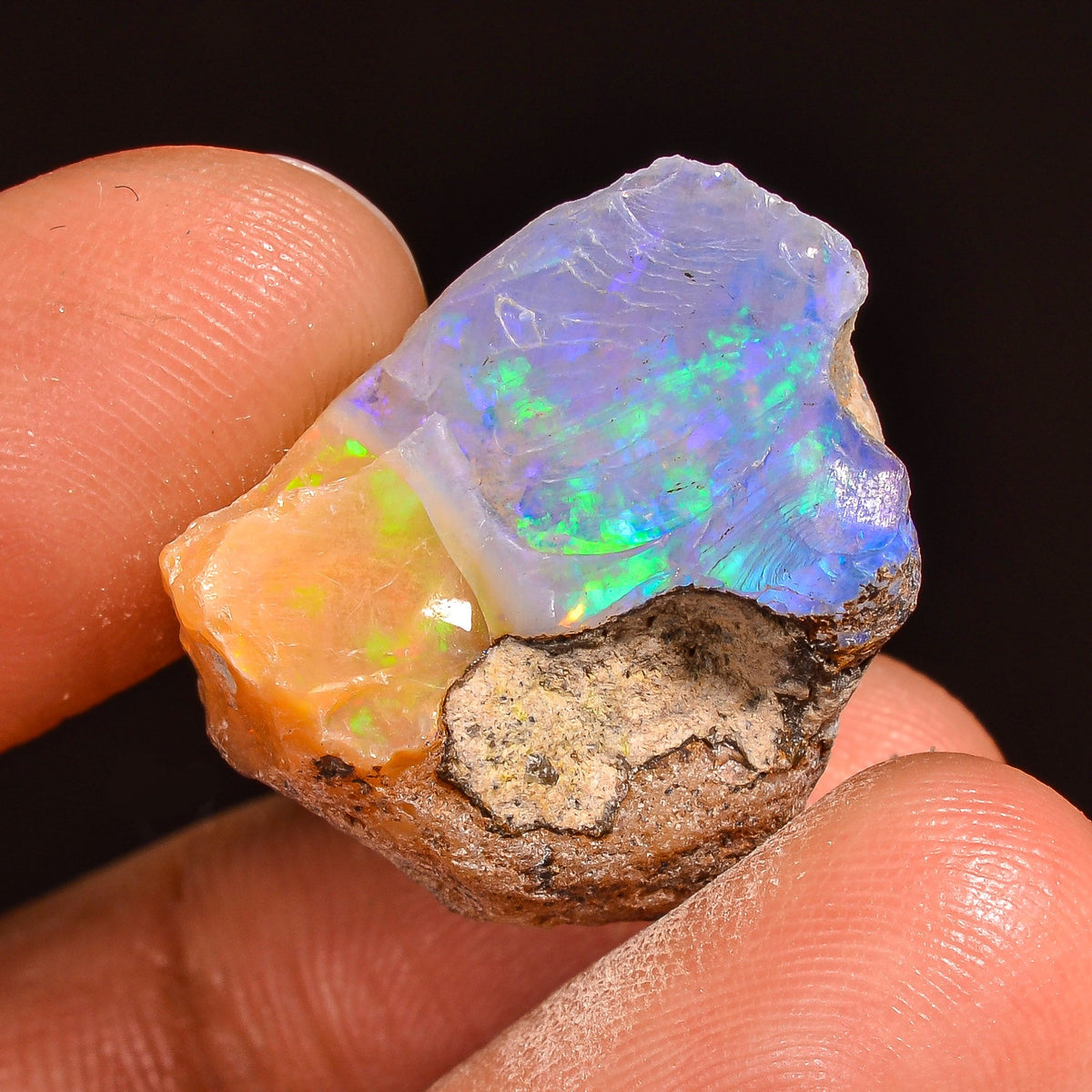 Supreme Top Grade Quality 100% Natural Welo Fire Ethiopian Opal Fancy Rough Loose Gemstone For Making Jewelry 20X17X10 MM 13.50 Cts. KR59-91 Sunkarton
