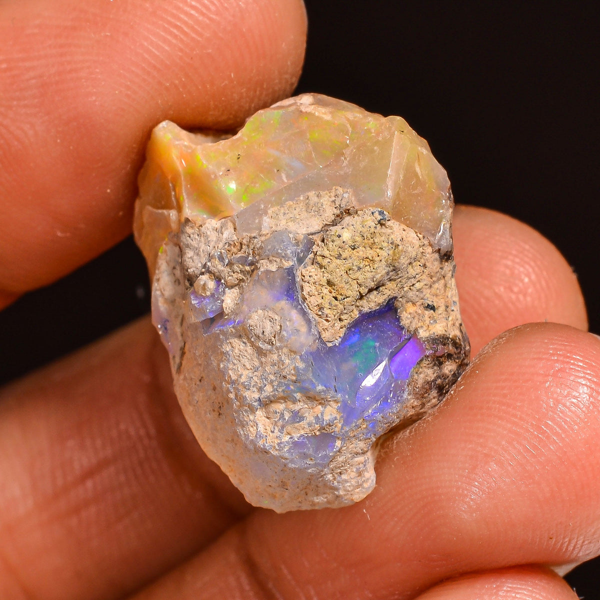 Supreme Top Grade Quality 100% Natural Welo Fire Ethiopian Opal Fancy Rough Loose Gemstone For Making Jewelry 20X17X10 MM 13.50 Cts. KR59-91 Sunkarton