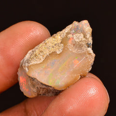 Terrific Top Grade Quality 100% Natural Welo Fire Ethiopian Opal Fancy Rough Loose Gemstone For Making Jewelry 26X14X13MM 19.00 Cts. KR59-93 Sunkarton