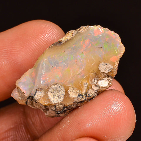 Terrific Top Grade Quality 100% Natural Welo Fire Ethiopian Opal Fancy Rough Loose Gemstone For Making Jewelry 26X14X13MM 19.00 Cts. KR59-93 Sunkarton