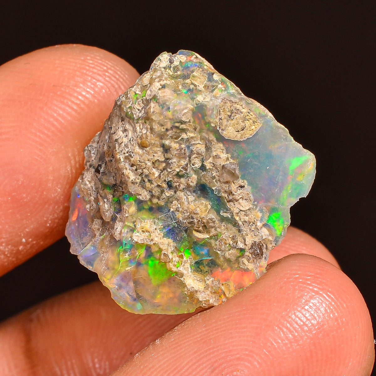Unique Top Grade Quality 100% Natural Welo Fire Ethiopian Opal Fancy Rough Loose Gemstone For Making Jewelry 18X16X8 MM 10.00 Cts. KR59-94 Sunkarton
