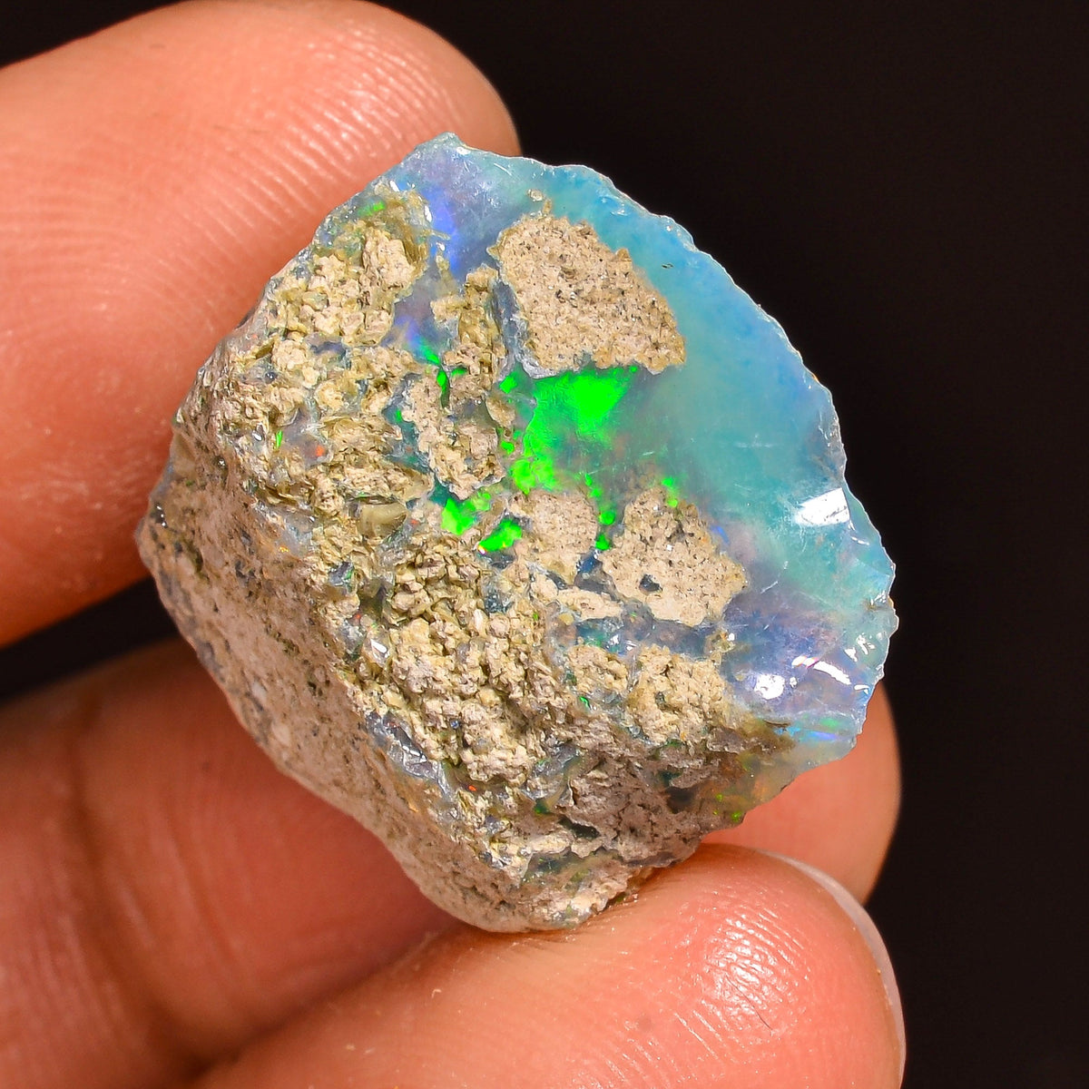 Wonderful Top Grade Quality 100% Natural Welo Fire Ethiopian Opal Fancy Rough Loose Gemstone For Making Jewelry 20X18X13MM 16.50 Cts KR59-95 Sunkarton