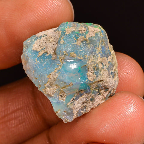 Wonderful Top Grade Quality 100% Natural Welo Fire Ethiopian Opal Fancy Rough Loose Gemstone For Making Jewelry 20X18X13MM 16.50 Cts KR59-95 Sunkarton