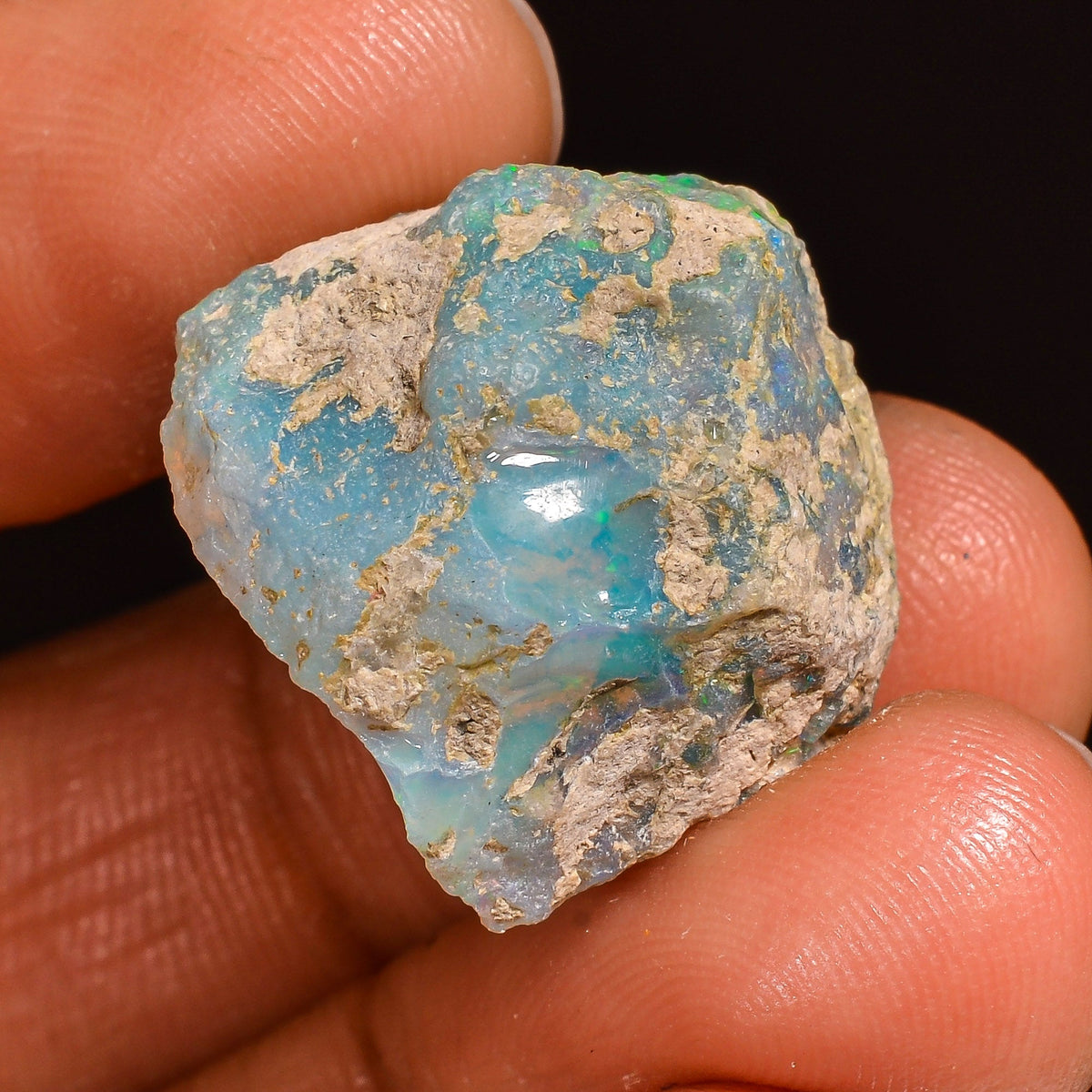 Wonderful Top Grade Quality 100% Natural Welo Fire Ethiopian Opal Fancy Rough Loose Gemstone For Making Jewelry 20X18X13MM 16.50 Cts KR59-95 Sunkarton