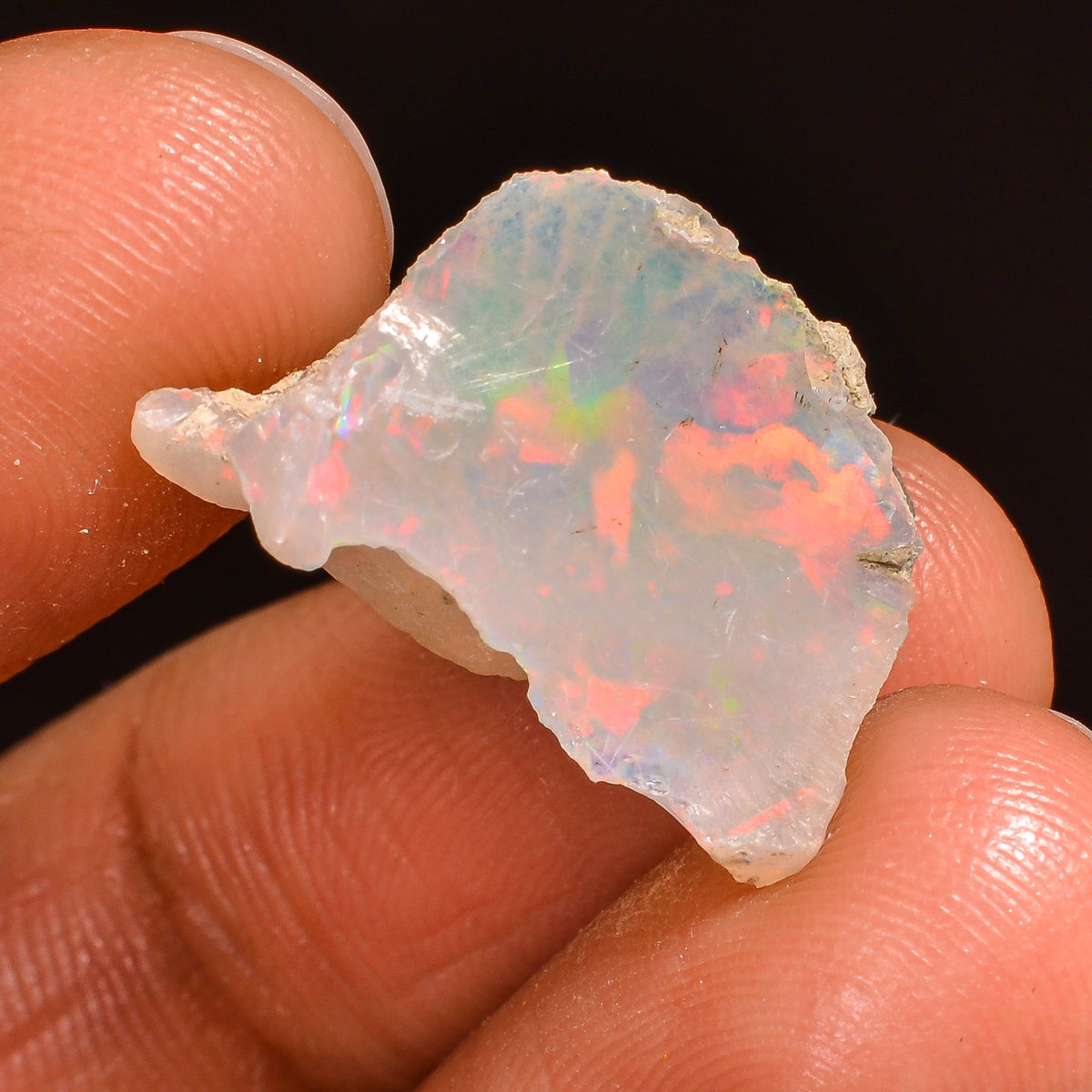 Excellent Top Grade Quality 100% Natural Welo Fire Ethiopian Opal Fancy Rough Loose Gemstone For Making Jewelry 19X11X7MM 06.00 Cts. KR59-96 Sunkarton
