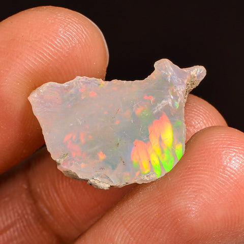 Excellent Top Grade Quality 100% Natural Welo Fire Ethiopian Opal Fancy Rough Loose Gemstone For Making Jewelry 19X11X7MM 06.00 Cts. KR59-96 Sunkarton