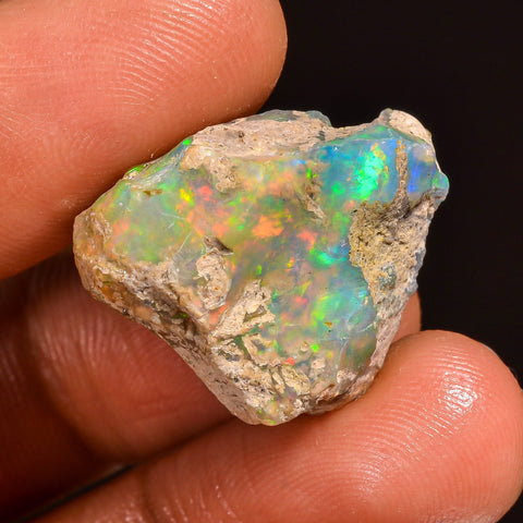 Exclusive Top Grade Quality 100% Natural Welo Fire Ethiopian Opal Fancy Rough Loose Gemstone For Making Jewelry 21X17X11MM 16.50 Cts KR59-97 Sunkarton