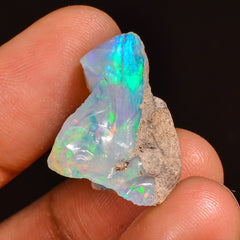 Stunning Top Grade Quality 100% Natural Welo Fire Ethiopian Opal Fancy Rough Loose Gemstone For Making Jewelry 22X16X11 MM 13.50 Cts. KR59-9 Sunkarton