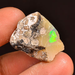 Supreme Top Grade Quality 100% Natural Welo Fire Ethiopian Opal Fancy Rough Loose Gemstone For Making Jewelry 19X15X11 MM 14.00 Cts. KR60-10 Sunkarton