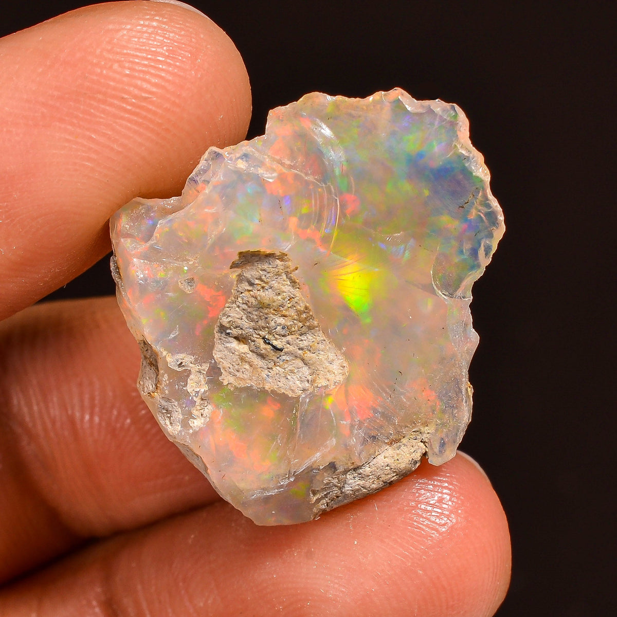 Tempting Top Grade Quality 100% Natural Welo Fire Ethiopian Opal Fancy Rough Loose Gemstone For Making Jewelry 25X20X9 MM 14.00 Cts. KR60-11 Sunkarton