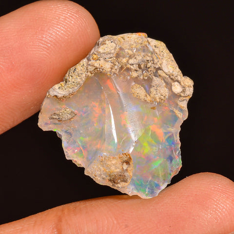 Tempting Top Grade Quality 100% Natural Welo Fire Ethiopian Opal Fancy Rough Loose Gemstone For Making Jewelry 25X20X9 MM 14.00 Cts. KR60-11 Sunkarton