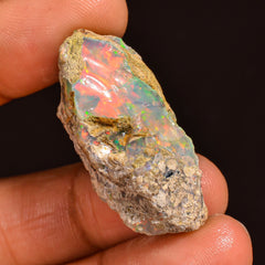 Terrific Top Grade Quality 100% Natural Welo Fire Ethiopian Opal Rough Loose Gemstone For Making Jewelry 32X15X14 MM 32.00 Cts. KR60-12 Sunkarton