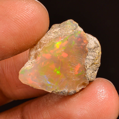 Unique Top Grade Quality 100% Natural Welo Fire Ethiopian Opal Fancy Rough Loose Gemstone For Making Jewelry 21X15X11 MM 14.00 Cts. KR60-13 Sunkarton