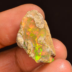Wonderful Top Grade Quality 100% Natural Welo Fire Ethiopian Opal Rough Loose Gemstone For Making Jewelry 23X14X10 MM 13.00 Cts. KR60-14 Sunkarton