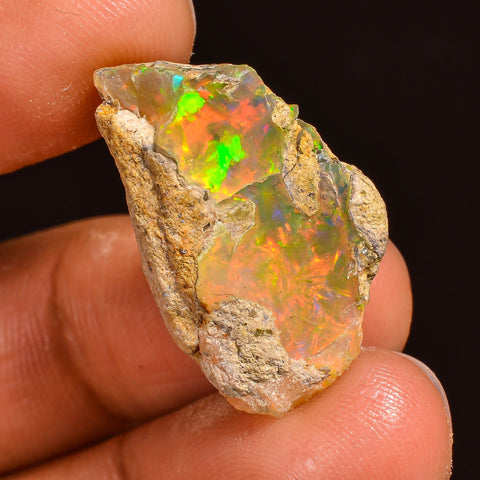 Wonderful Top Grade Quality 100% Natural Welo Fire Ethiopian Opal Rough Loose Gemstone For Making Jewelry 23X14X10 MM 13.00 Cts. KR60-14 Sunkarton