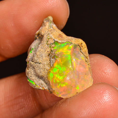 Wonderful Top Grade Quality 100% Natural Welo Fire Ethiopian Opal Rough Loose Gemstone For Making Jewelry 23X14X10 MM 13.00 Cts. KR60-14 Sunkarton
