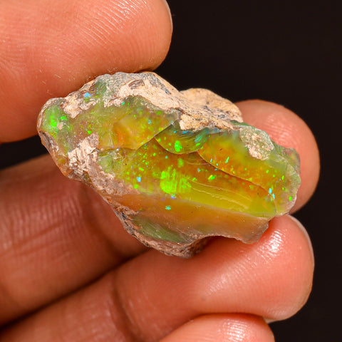 Excellent Top Grade Quality 100% Natural Welo Fire Ethiopian Opal Rough Loose Gemstone For Making Jewelry 25X18X14 MM 28.50 Cts. KR60-15 Sunkarton