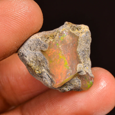 Elegant Top Grade Quality 100% Natural Welo Fire Ethiopian Opal Fancy Rough Loose Gemstone For Making Jewelry 19X16X9 MM 11.50 Cts. KR60-17 Sunkarton