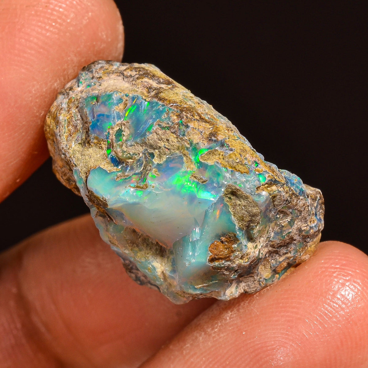 Fantastic Top Grade Quality 100% Natural Welo Fire Ethiopian Opal Rough Loose Gemstone For Making Jewelry 22X16X13 MM 17.00 Cts. KR60-19 Sunkarton