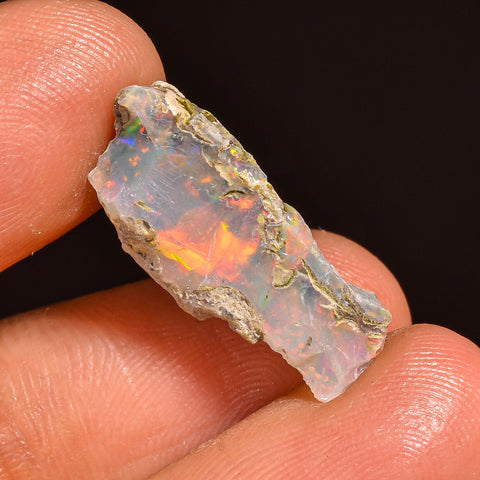 Tempting Top Grade Quality 100% Natural Welo Fire Ethiopian Opal Fancy Rough Loose Gemstone For Making Jewelry 21X8X6 MM 04.00 Cts. KR60-1 Sunkarton