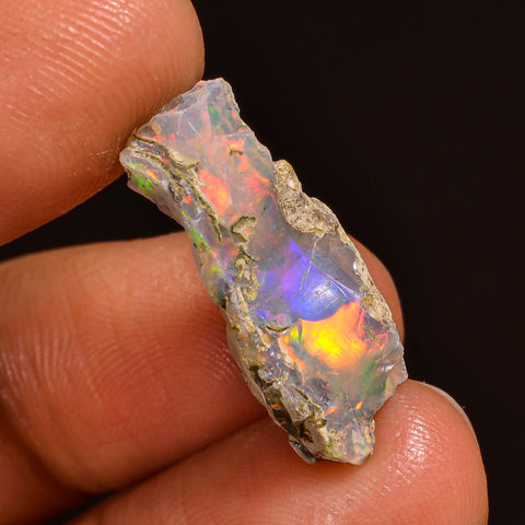 Tempting Top Grade Quality 100% Natural Welo Fire Ethiopian Opal Fancy Rough Loose Gemstone For Making Jewelry 21X8X6 MM 04.00 Cts. KR60-1 Sunkarton