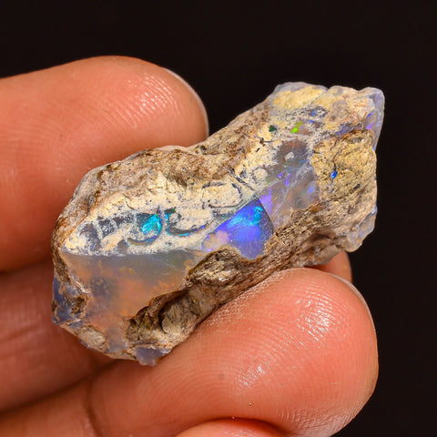 Gorgeous Top Grade Quality 100% Natural Welo Fire Ethiopian Opal Rough Loose Gemstone For Making Jewelry 29X18X12 MM 20.00 Cts. KR60-20 Sunkarton