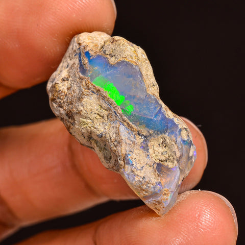 Gorgeous Top Grade Quality 100% Natural Welo Fire Ethiopian Opal Rough Loose Gemstone For Making Jewelry 29X18X12 MM 20.00 Cts. KR60-20 Sunkarton