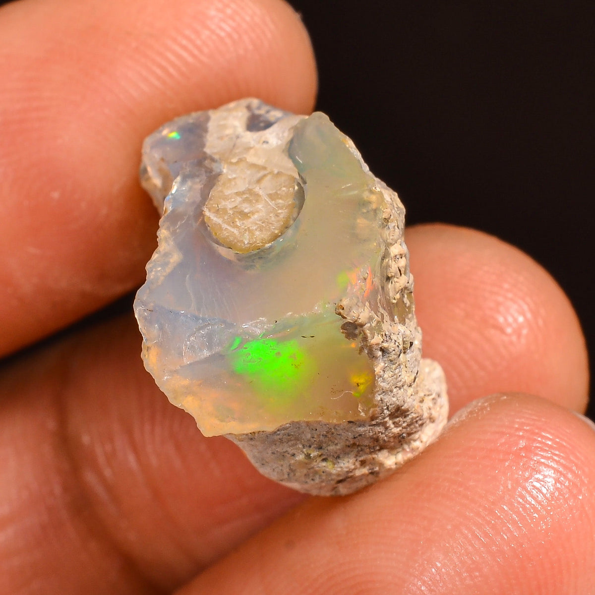 Incredible Top Grade Quality 100% Natural Welo Fire Ethiopian Opal Rough Loose Gemstone For Making Jewelry 18X15X10 MM 14.00 Cts. KR60-22 Sunkarton