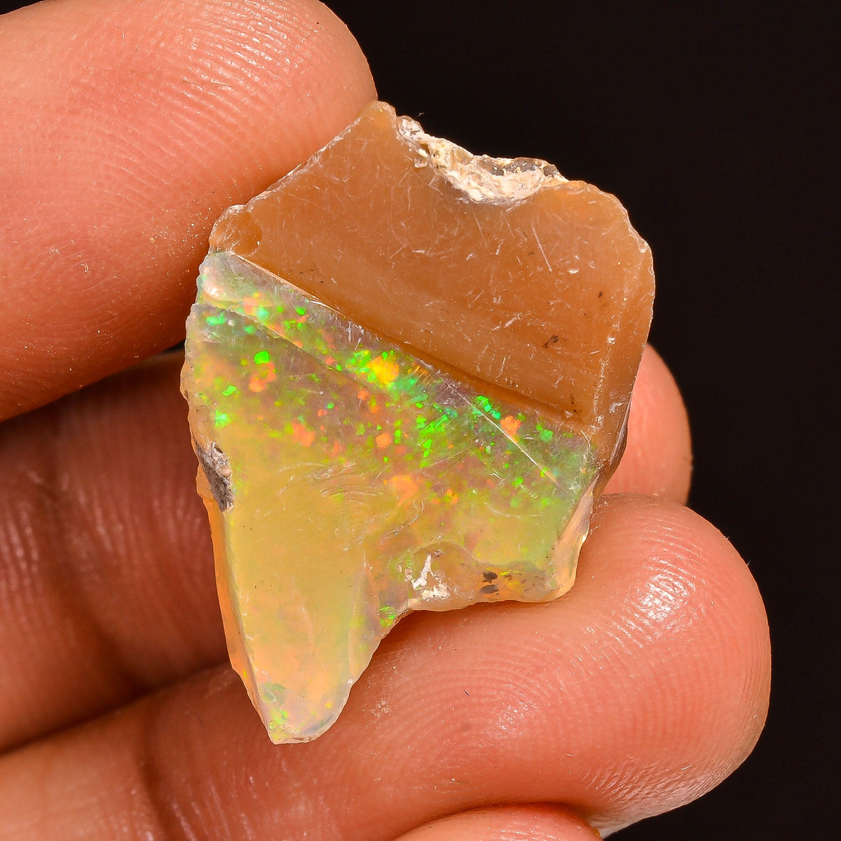 Splendid Top Grade Quality 100% Natural Welo Fire Ethiopian Opal Fancy Rough Loose Gemstone For Making Jewelry 23X15X7 MM 10.00 Cts. KR60-26 Sunkarton