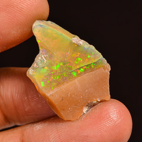 Splendid Top Grade Quality 100% Natural Welo Fire Ethiopian Opal Fancy Rough Loose Gemstone For Making Jewelry 23X15X7 MM 10.00 Cts. KR60-26 Sunkarton