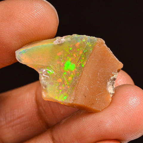 Splendid Top Grade Quality 100% Natural Welo Fire Ethiopian Opal Fancy Rough Loose Gemstone For Making Jewelry 23X15X7 MM 10.00 Cts. KR60-26 Sunkarton