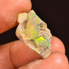 Tempting Top Grade Quality 100% Natural Welo Fire Ethiopian Opal Fancy Rough Loose Gemstone For Making Jewelry 20X11X8 MM 07.00 Cts. KR60-28 Sunkarton