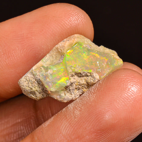 Tempting Top Grade Quality 100% Natural Welo Fire Ethiopian Opal Fancy Rough Loose Gemstone For Making Jewelry 20X11X8 MM 07.00 Cts. KR60-28 Sunkarton