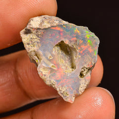 Terrific Top Grade Quality 100% Natural Welo Fire Ethiopian Opal Rough Loose Gemstone For Making Jewelry 21X16X12 MM 15.00 Cts. KR60-29 Sunkarton