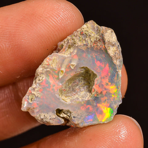 Terrific Top Grade Quality 100% Natural Welo Fire Ethiopian Opal Rough Loose Gemstone For Making Jewelry 21X16X12 MM 15.00 Cts. KR60-29 Sunkarton