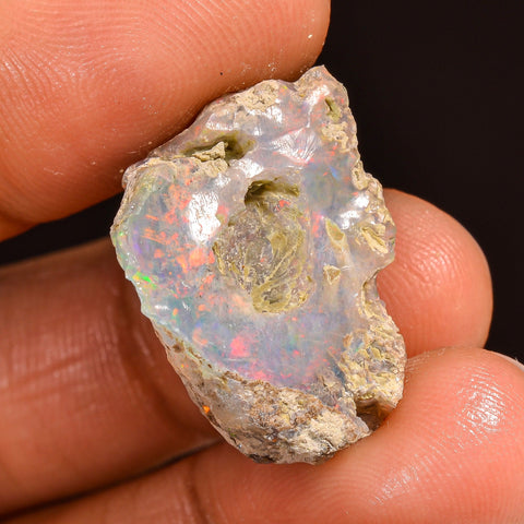 Terrific Top Grade Quality 100% Natural Welo Fire Ethiopian Opal Rough Loose Gemstone For Making Jewelry 21X16X12 MM 15.00 Cts. KR60-29 Sunkarton