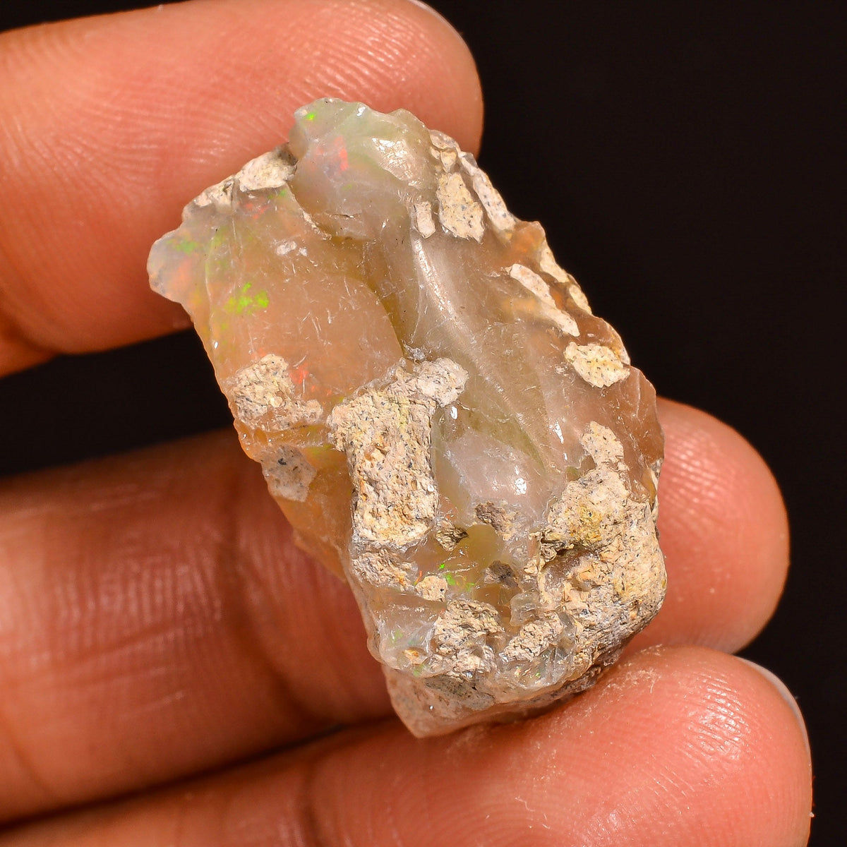 Terrific Top Grade Quality 100% Natural Welo Fire Ethiopian Opal Fancy Rough Loose Gemstone For Making Jewelry 26X16X13 MM 24.00 Cts. KR60-2 Sunkarton