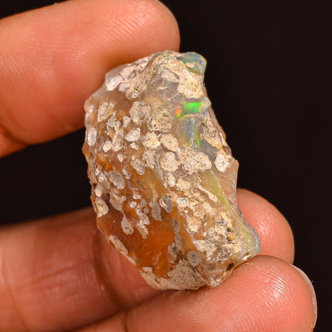 Terrific Top Grade Quality 100% Natural Welo Fire Ethiopian Opal Fancy Rough Loose Gemstone For Making Jewelry 26X16X13 MM 24.00 Cts. KR60-2 Sunkarton