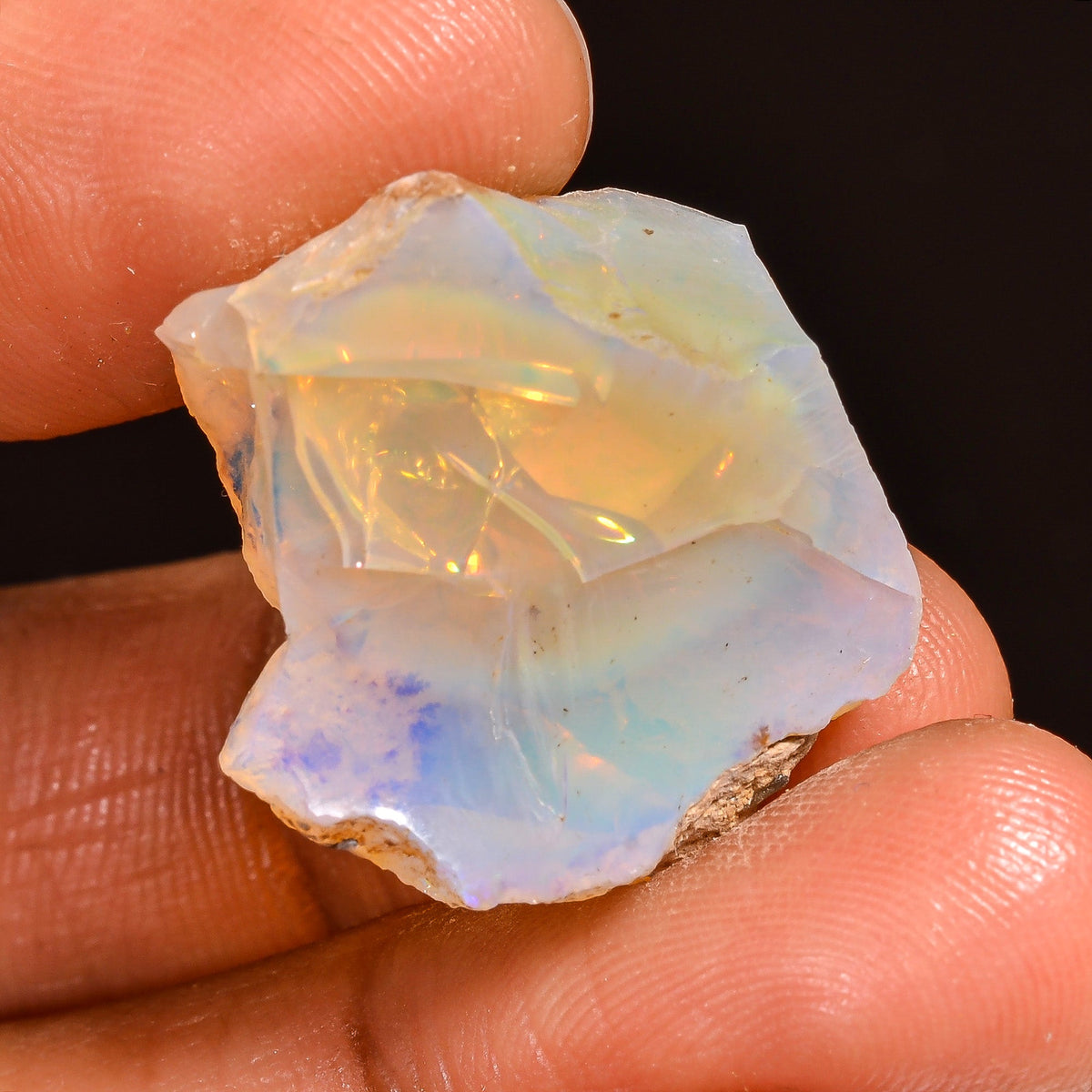 Unique Top Grade Quality 100% Natural Welo Fire Ethiopian Opal Fancy Rough Loose Gemstone For Making Jewelry 23X21X9 MM 20.50 Cts. KR60-30 Sunkarton