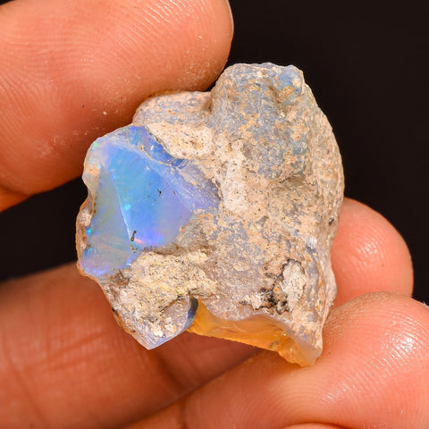 Unique Top Grade Quality 100% Natural Welo Fire Ethiopian Opal Fancy Rough Loose Gemstone For Making Jewelry 23X21X9 MM 20.50 Cts. KR60-30 Sunkarton
