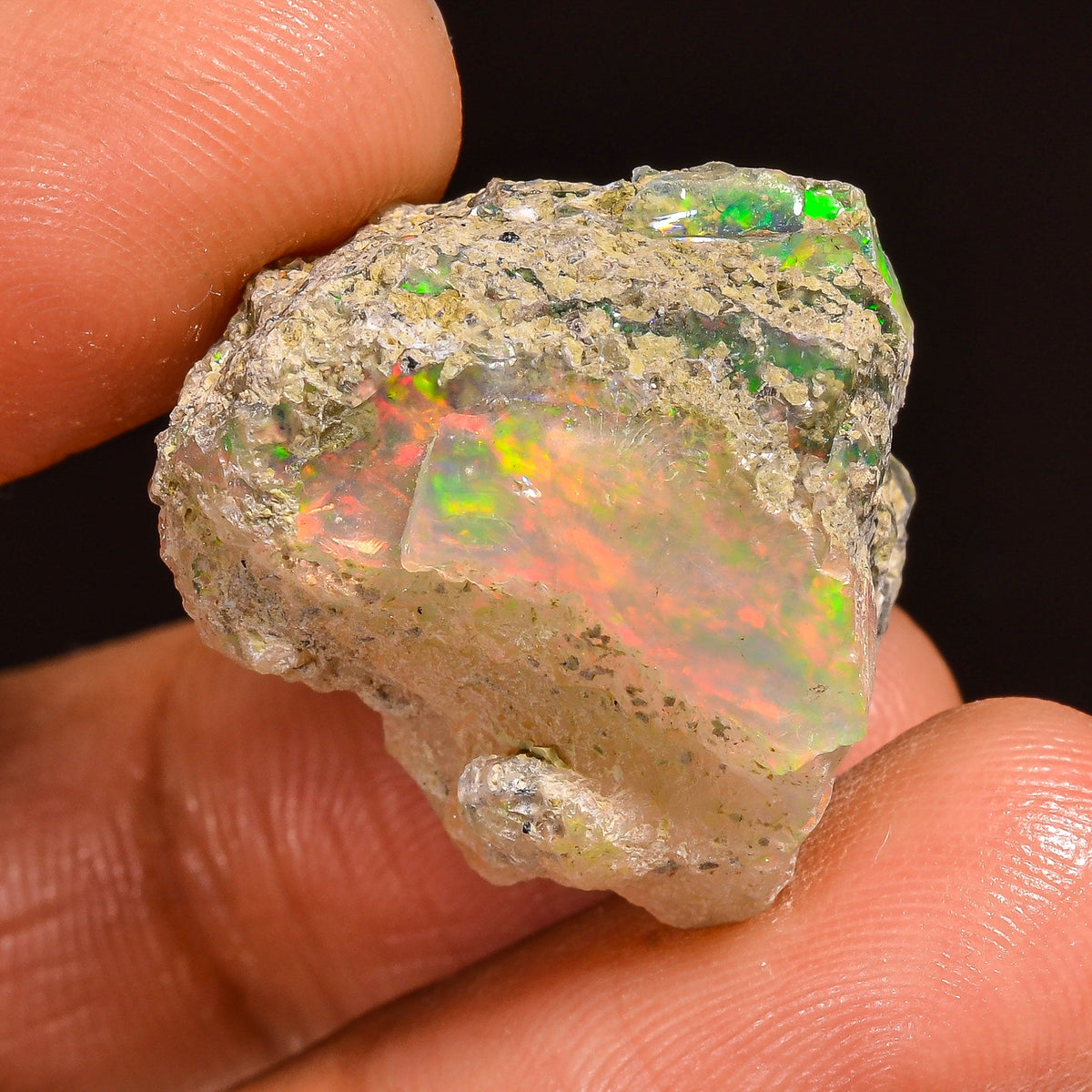 Wonderful Top Grade Quality 100% Natural Welo Fire Ethiopian Opal Rough Loose Gemstone For Making Jewelry 21X20X14 MM 23.50 Cts. KR60-31 Sunkarton